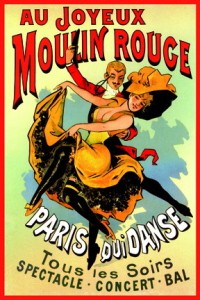 Antigo poster do Moulin Rouge